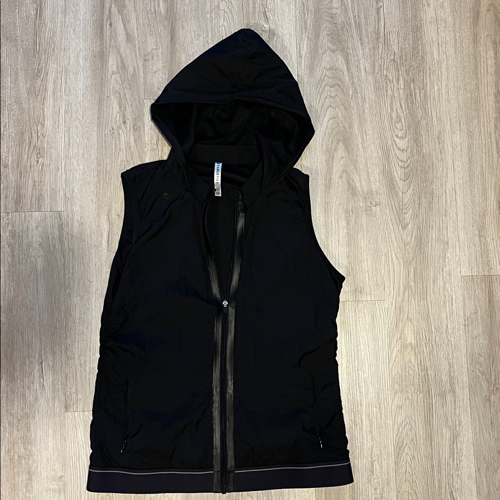 Fabletics Black Hooded Vest